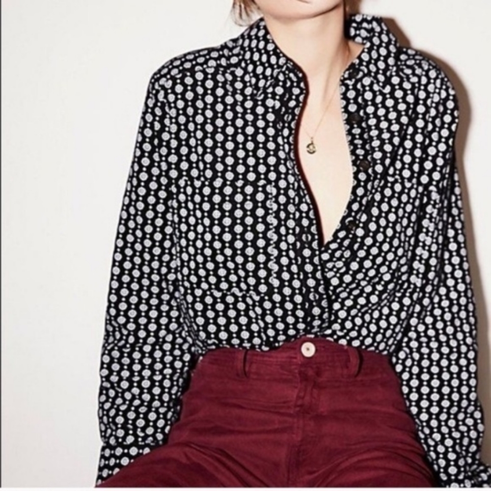 Free People Vintage Corduroy Button Down